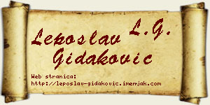 Leposlav Gidaković vizit kartica